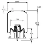 Trailer Air Spring Replaces 1R12-532, W01-358-9935, 64412, 9935