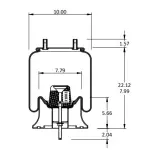 Trailer Air Spring Replaces 1R12-1048, W01-358-9974, 67586, 9974