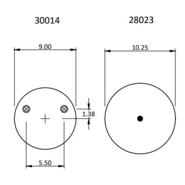Trailer Air Spring Replaces 1R12-668, W01-358-9978, 67588, 9978