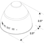 2\" LED, Yellow Beehive, 10 Diode, Marker Clearance Light