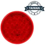 4\" LED, Red Round, 24 Diode, Front/Park/Turn Taillight