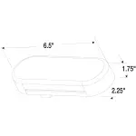 2\"x6\" LED, Yellow Oval, 24 Diode, Front/Park/Turn Taillight