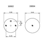Air Spring for Peterbilt Replaces C81-1012, C81-1003, 1R12-1204