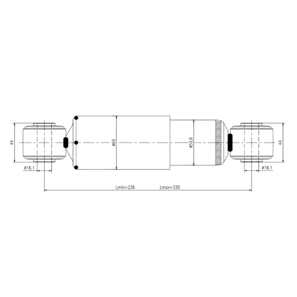 Shock Absorber for Peterbilt 367, 377, 379, 386, 388, and 389