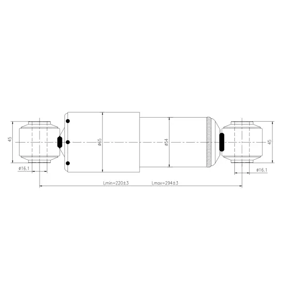 Heavy Duty Shock Absorber for Kenworth Trucks Replaces 83056