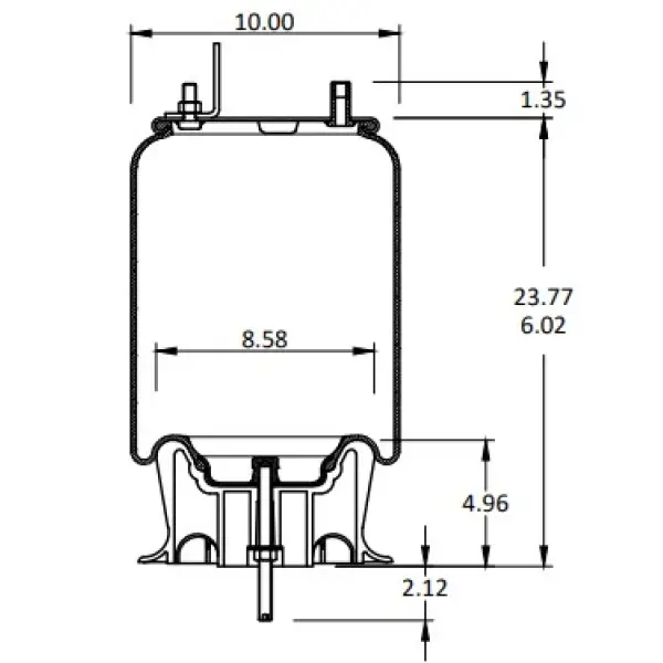 Air Spring for Navistar Replaces 3541731C1, 1R12-432, 1190, 9875