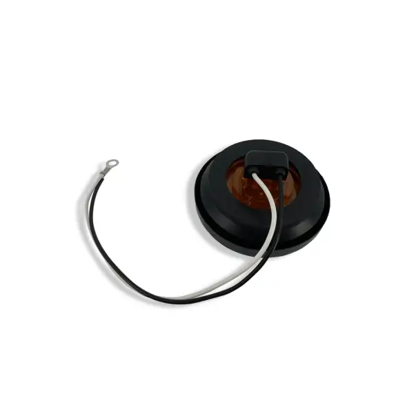 2\" LED, Amber Round Marker Clearance Light w/ Grommet and Wiring