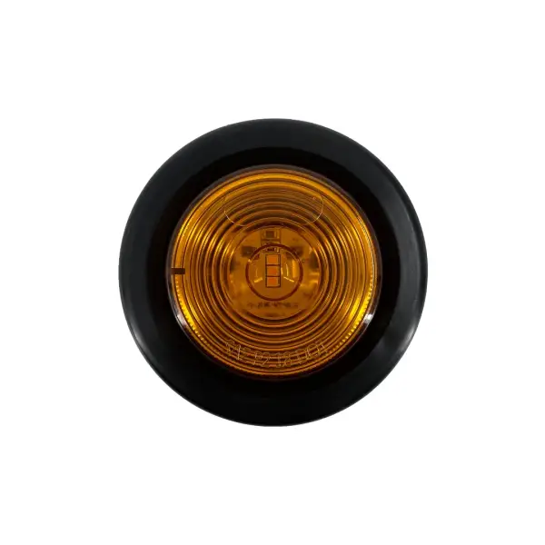 2\" LED, Amber Round Marker Clearance Light w/ Grommet and Wiring