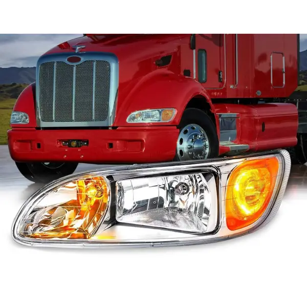 Driver Side Headlight for 2000+ Peterbilt Replaces 16-09190R