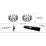 Pair Chrome Front Wheel Cover w/ Spike 33MM Lug Nut Covers