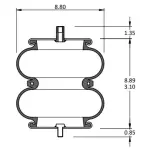 Convoluted Air Spring Replaces W01-358-6897, 2B9-229, 64517