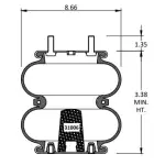 Convoluted Air Spring Replaces 2B9-206, S-5270, S-3518, 6905