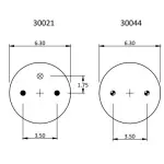 Convoluted Air Spring Replaces 2B9-206, S-5270, S-3518, 6905