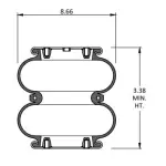 Convoluted Air Spring Replaces W01-358-6910, S-8768, 2B9-200