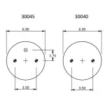 Convoluted Air Spring Replaces W01-358-6910, S-8768, 2B9-200