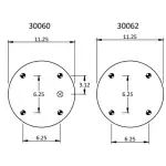 Convoluted Air Spring Replaces S-1080, 2B14-356, W01-358-7136