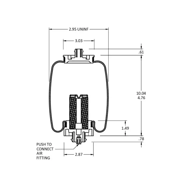 Cabin Air Spring for Freightliner Replaces 184-0977-000, 7205
