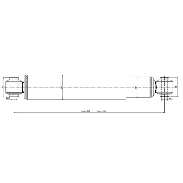 Shock Absorber for Kenworth, Mack and Peterbilt Trucks