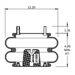 Convoluted Air Spring Replaces S-10170, 2B12-406, W01-358-7410