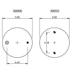 Convoluted Air Spring Replaces S-10170, 2B12-406, W01-358-7410