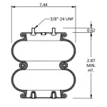 Convoluted Air Spring Replaces W01-358-7659, 2B7-548, R005079