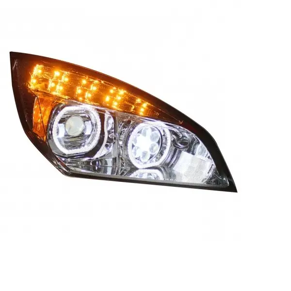RH Headlight for 2018+ Cascadia Projector LED w/DRL Halo Chrome