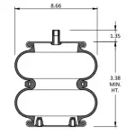 Convoluted Air Spring Replaces S-14486, 3317, 2B10-226, 7795