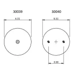 Convoluted Air Spring Replaces S-14486, 3317, 2B10-226, 7795