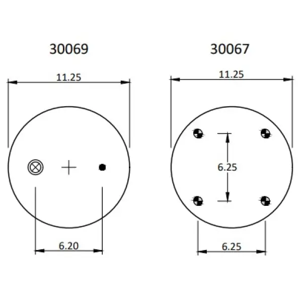 Convoluted Air Spring Replaces W01-358-7797, 64507, FT 530-32 535