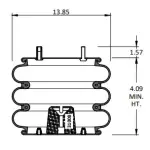 Convoluted Air Spring Replaces W01-358-7797, 64507, FT 530-32 535