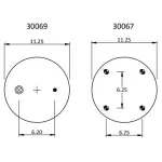 Convoluted Air Spring Replaces W01-358-7797, 64507, FT 530-32 535