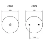Convoluted Air Spring Replaces S-23114, W01-358-7897, 2B9-495