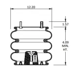 Convoluted Air Spring Replaces ASC 1500, 3B12-335, W01-358-7956