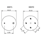Convoluted Air Spring Replaces ASC 1500, 3B12-335, W01-358-7956