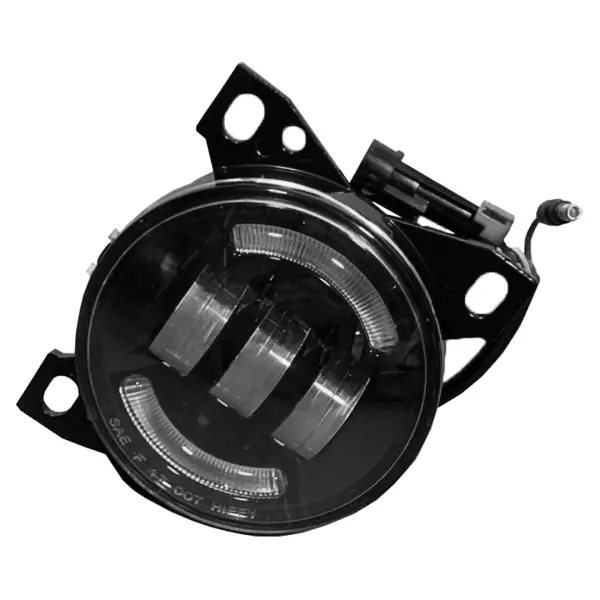 LH Fog Light, Black, LED Projector, 2014+, Kenworth T660, Peterbi