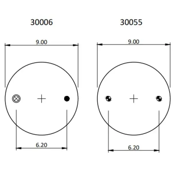 Convoluted Air Spring Replaces 3B12-303, W01-358-8018, 64285