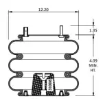 Convoluted Air Spring Replaces 3B12-303, W01-358-8018, 64285