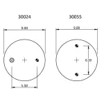Convoluted Air Spring Replaces S-12405, 3B12-319, 64560, 8032