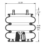 Convoluted Air Spring Replaces 3B12-322, W01-358-8042, 69747