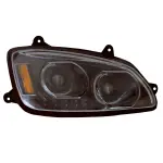 Right Side Black Projector Headlight for Kenworth T660 Trucks