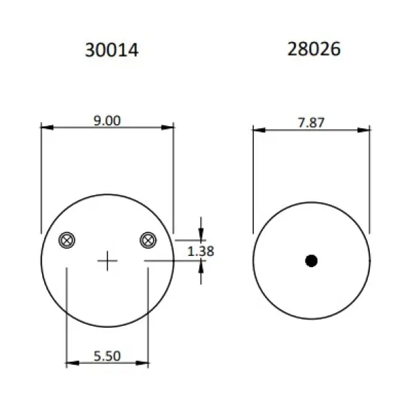 Trailer Air Spring Replaces S-34733, C-34733, 9 10PS-14.5 P 139 H