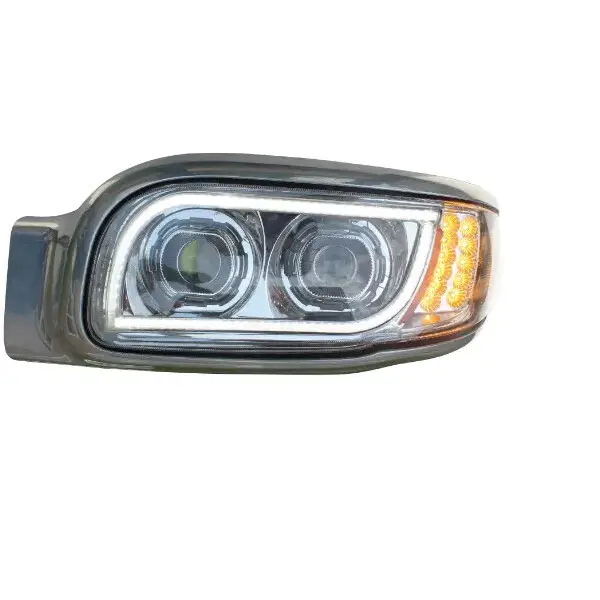 Driver Side Chrome Headlight with Halo LED Projector