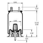 Trailer Air Spring Replaces ASCR1500, W01-358-5423, 665-13S559