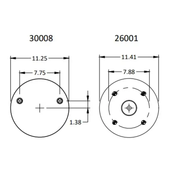 Trailer Air Spring Replaces S-4771, W01-358-8050, 1R14-039