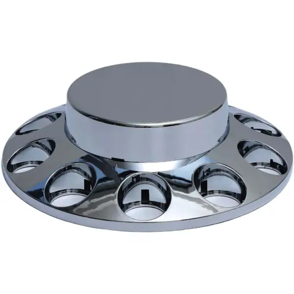 Chrome Plastic Front Wheel Cover Set w/ 33 mm Lug Nut Covers