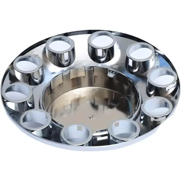 Chrome Plastic Front Wheel Cover Set w/ 33 mm Lug Nut Covers