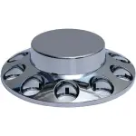Chrome Plastic Front Wheel Cover Set w/ 33 mm Lug Nut Covers