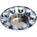 Chrome Plastic Front Wheel Cover Set w/ 33 mm Lug Nut Covers