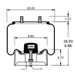 Trailer Air Spring Replaces S-20901, W01-358-8091, 1R14-093