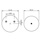 Trailer Air Spring Replaces S-20901, W01-358-8091, 1R14-093